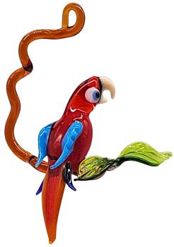 Hängevogel, Papagei auf Ast - klein